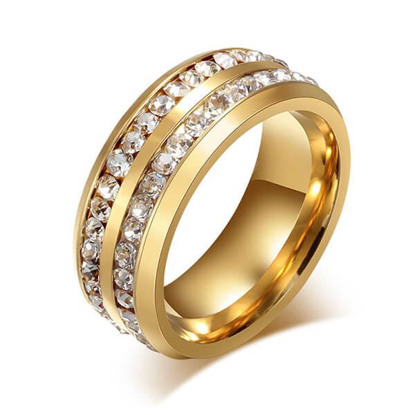 Italo Titanium Steel Ring Men's Ring Eternity Band For Men