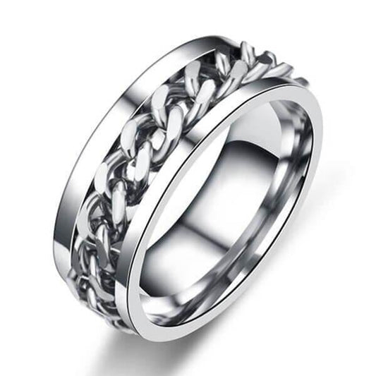 Classic Chain Design Tungsten Steel Men's Wedding Band