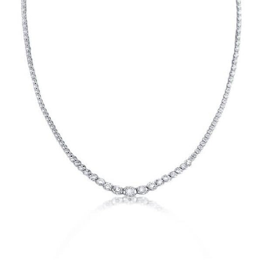 Italo Tennis Necklace For Women Sterling Silver Necklace