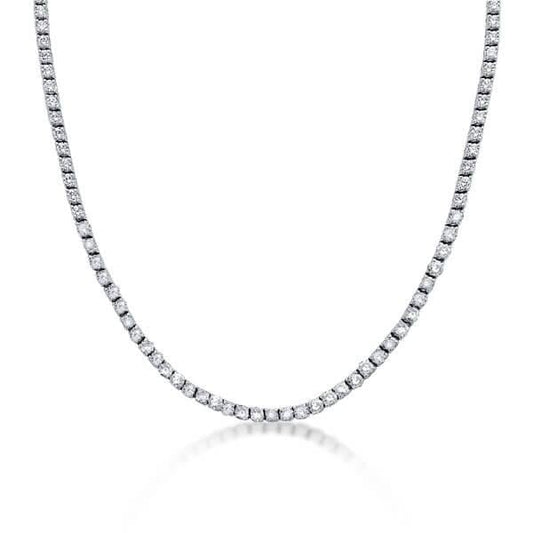 Italo Classic Created White Sapphire Tennis Necklace