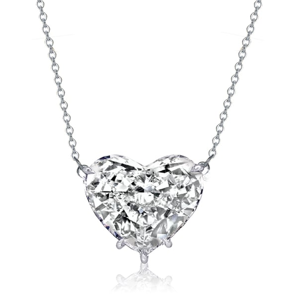 Italo Heart Cut Pendant Necklace For Women In Sterling Silver