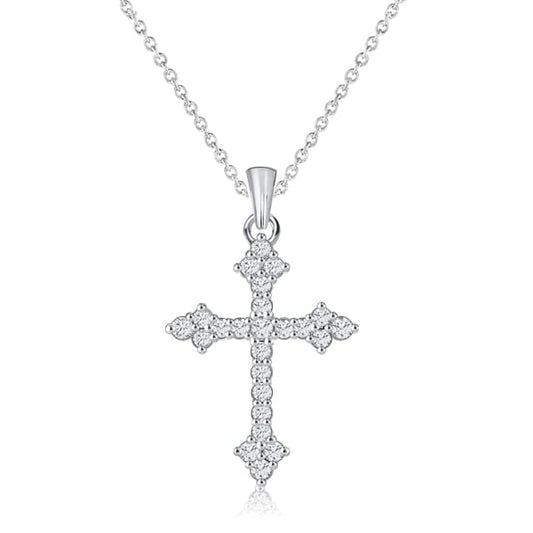 Cross Necklace Pendant Necklace For Women Silver Necklace