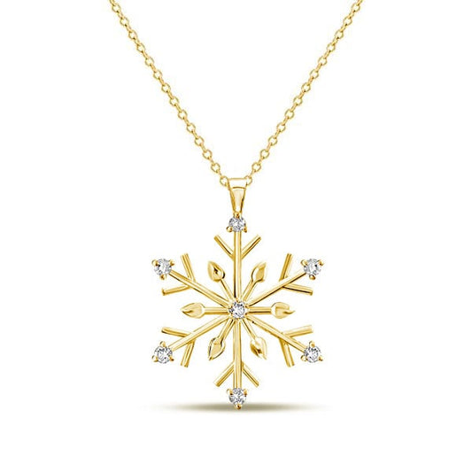 Italo Snowflake Necklace Christmas Jewelry In Sterling Silver