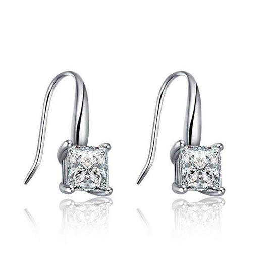 Italo Princess Created White Sapphire Drop Earrings