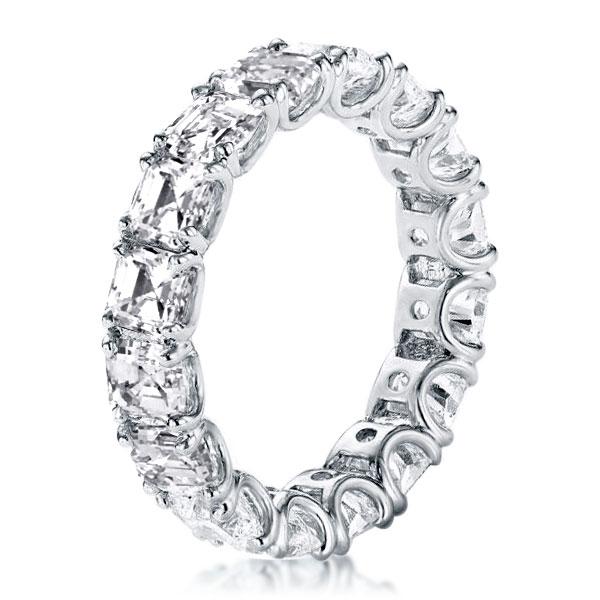 Classic Eternity U Prong Asscher Cut Wedding Band