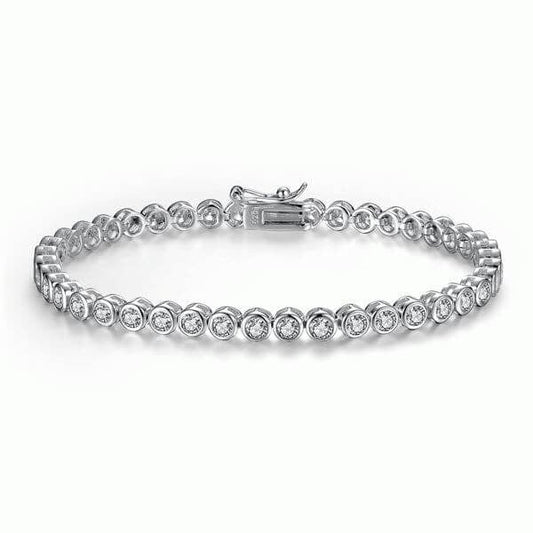 Italo Bezel Created White Sapphire Bracelet