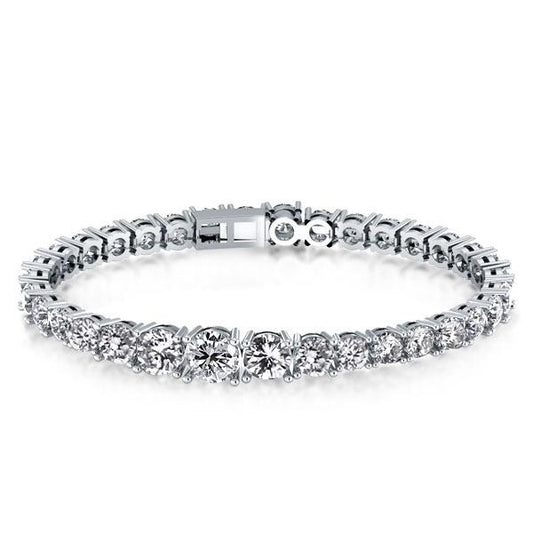 Italo Classic Created White Sapphire Tennis Bracelet