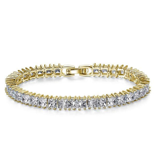 Italo Princess Cut Tennis Bracelet For Women Sterling Silver Bracelet