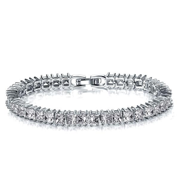 Italo Princess Created White Sapphire Tennis Bracelet