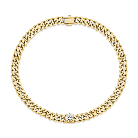 Italo Golden Solitaire Bracelet Link Bracelet