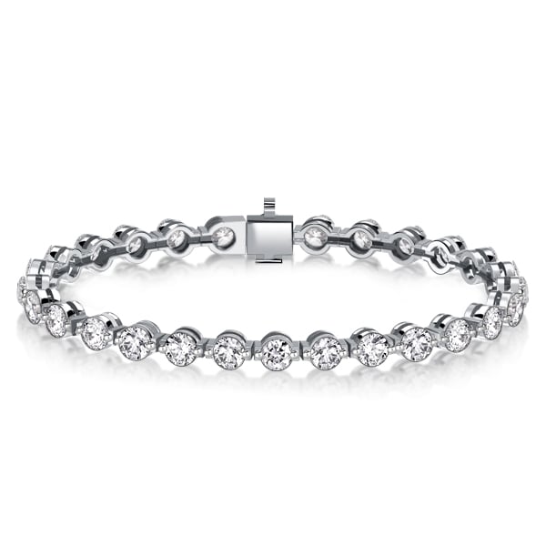 Italo Round Cut Tennis Bracelet For Women (10.08 CT. TW.)