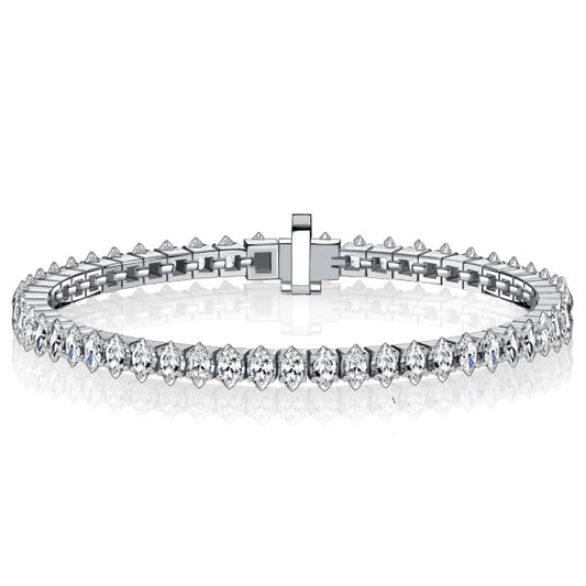 Italo Marquise Cut Tennis Bracelet In Sterling Silver