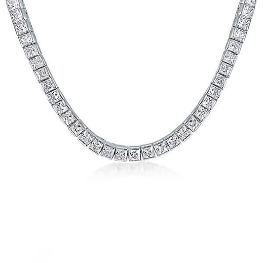Classic Radiant Cut Tennis Necklace