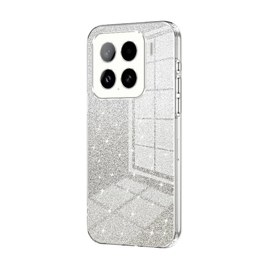 For Xiaomi 15 Gradient Glitter Powder Electroplated Phone Case(Transparent)