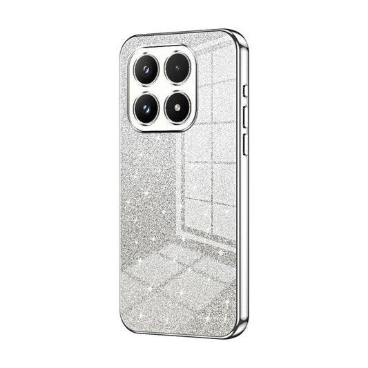 For Xiaomi 17 Gradient Glitter Powder Electroplated Phone Case(Silver)