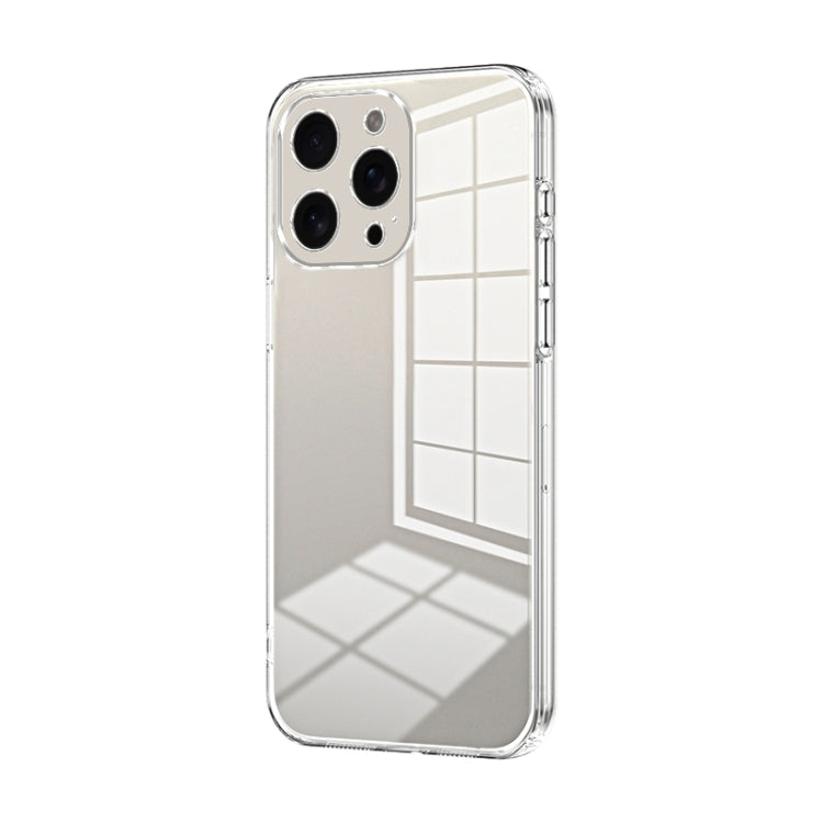 For iPhone 15 Pro Max Transparent Plating Fine Hole Phone Case(Transparent)