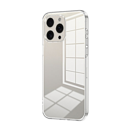 For iPhone 16 Pro Max Transparent Plating Fine Hole Phone Case(Transparent)