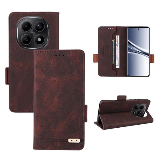 For Redmi Note 15 5G / 4G 164mm / Poco M8 5G Magnetic Clasp Leather Phone Case(Brown)