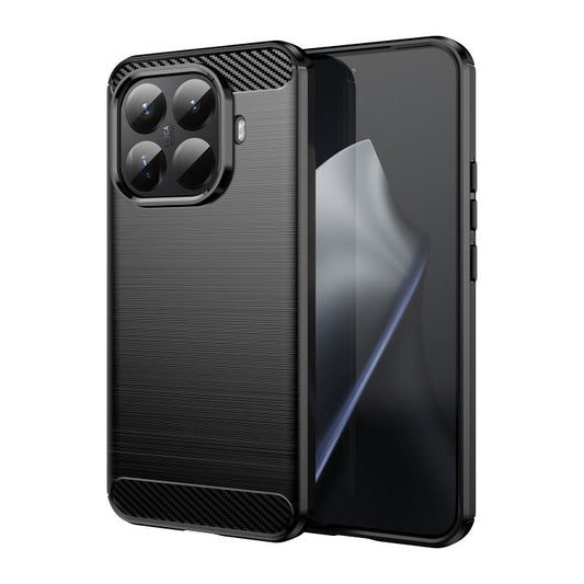 For Xiaomi 15T Pro 5G Carbon Fiber Brushed Texture TPU Phone Case(Black)