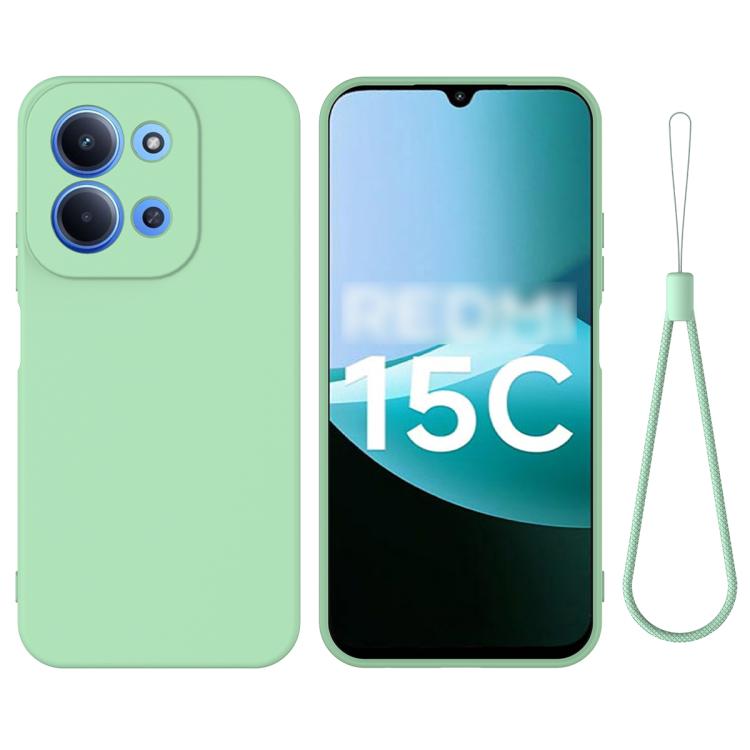 For Redmi 15C 5G / 4G Global 171mm Solid Color Liquid Silicone Dropproof Full Coverage Phone Case(Green)