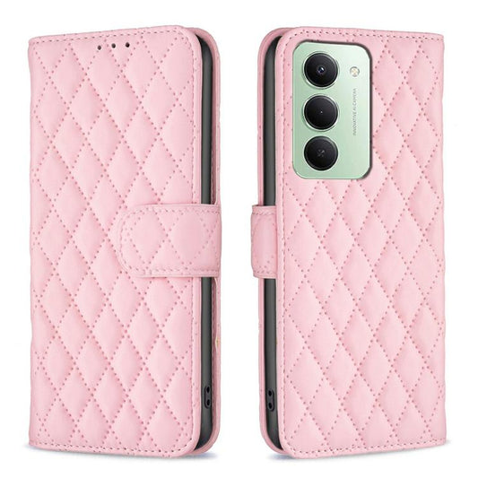 For Redmi 15 5G Global / 15 4G SEA 169.5mm Diamond Lattice Wallet Flip Leather Phone Case(Pink)