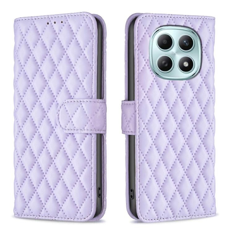 For Redmi Note 15 Pro 4G Global 163.2mm Diamond Lattice Wallet Flip Leather Phone Case(Purple)