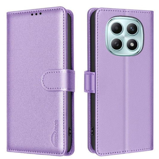 For Redmi Note 15 Pro 4G Global 163.2mm Litchi Texture RFID Anti-theft Leather Phone Case(Purple)
