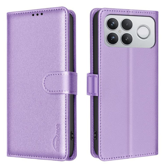 For Redmi K90 Pro Max/Poco F8 Ultra Litchi Texture RFID Anti-theft Leather Phone Case(Purple)