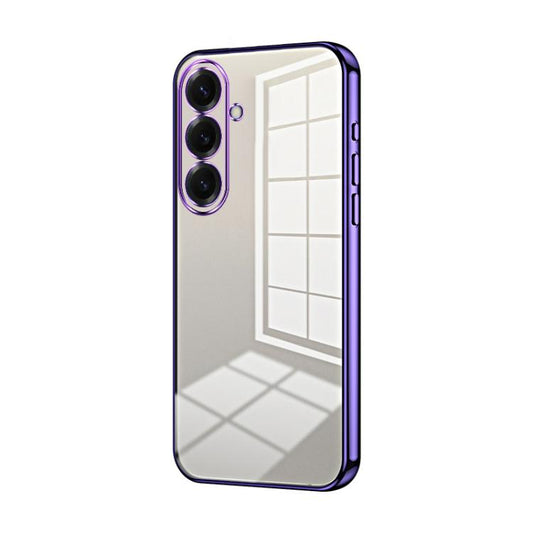 For Samsung Galaxy S26+ 5G Transparent Plating Fine Hole Phone Case(Purple)