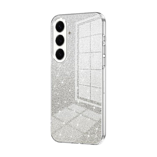 For Samsung Galaxy S26 5G Gradient Glitter Powder Electroplated Phone Case(Transparent)