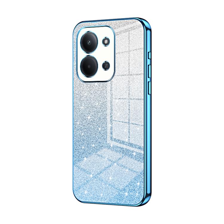 For Redmi 15C 5G / 4G Global 171mm Gradient Glitter Powder Electroplated Phone Case(Blue)