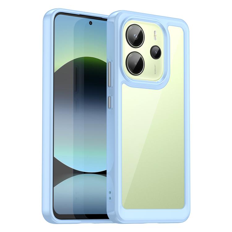 For Redmi Note 14 4G 164.84mm Colorful Series Acrylic Hybrid TPU Phone Case(Blue)