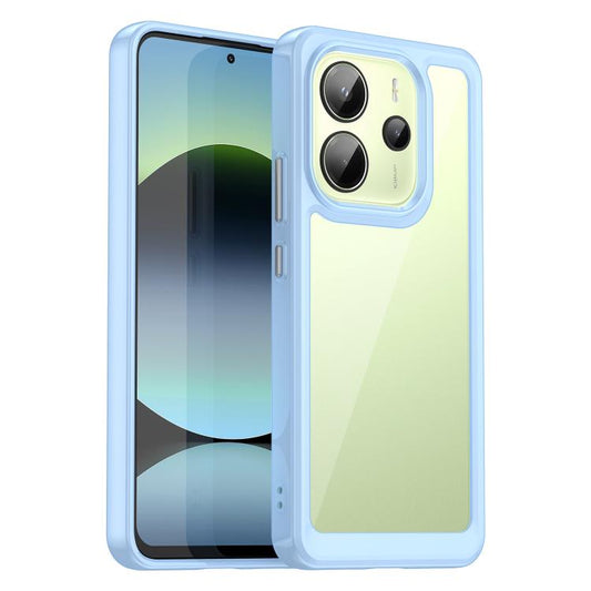 For Redmi Note 14 4G 164.84mm Colorful Series Acrylic Hybrid TPU Phone Case(Blue)