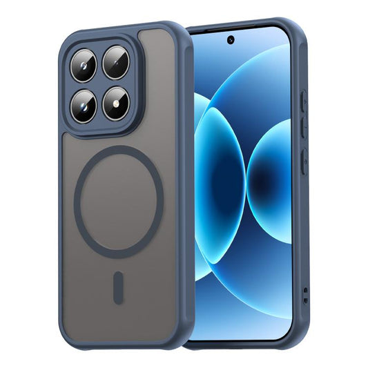 For Xiaomi 17 Fan Dun Series TPU Hybrid PC Frosted Magsafe Phone Case(Blue)