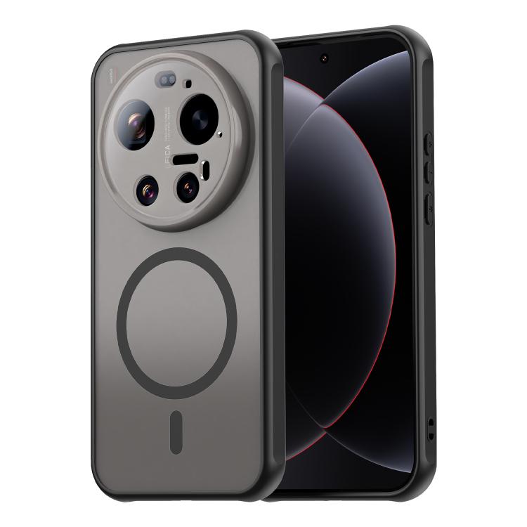 For Xiaomi 17 Ultra Fan Dun Series TPU Hybrid PC Frosted Magsafe Phone Case(Black)