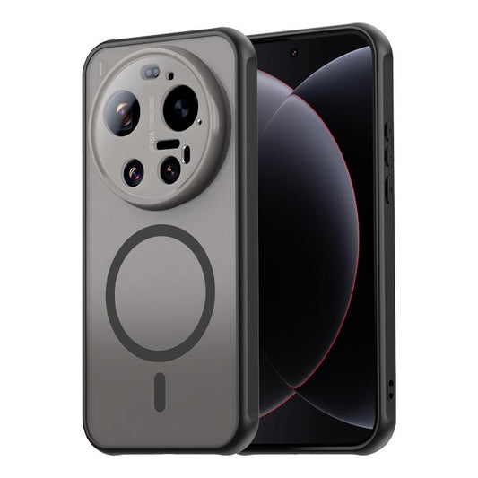For Xiaomi 17 Ultra Fan Dun Series TPU Hybrid PC Frosted Magsafe Phone Case(Black)