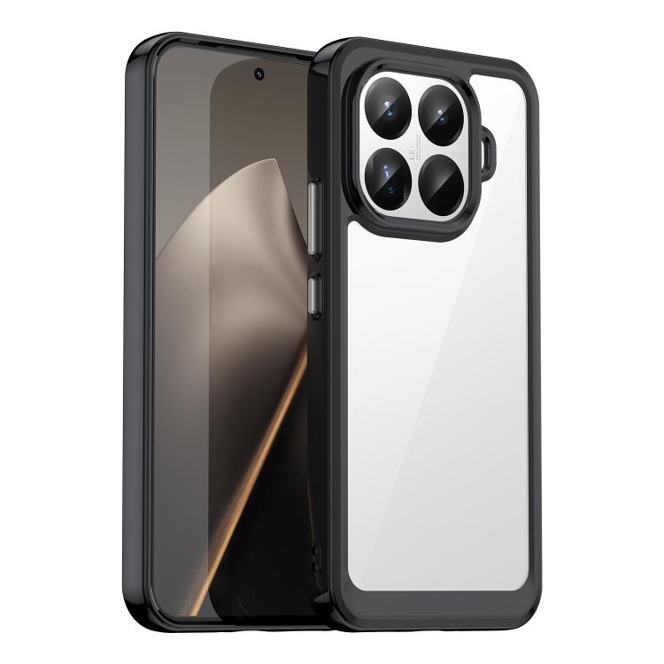 For Xiaomi 15T Pro 5G Colorful Series Acrylic Hybrid TPU Phone Case(Black)