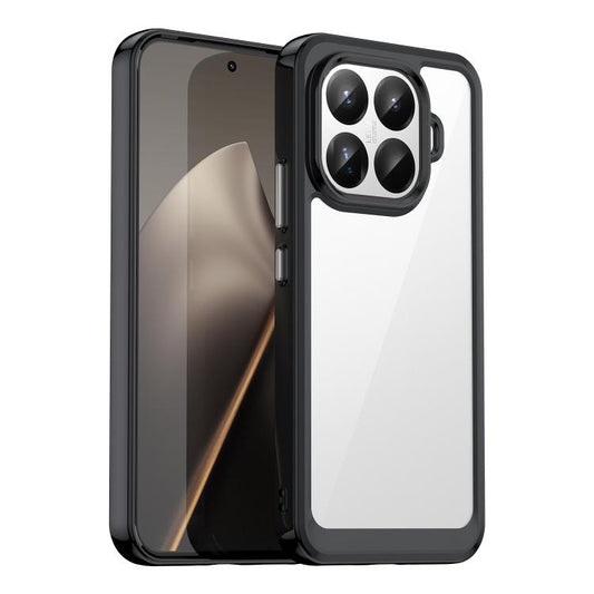 For Xiaomi 15T Pro 5G Colorful Series Acrylic Hybrid TPU Phone Case(Black)