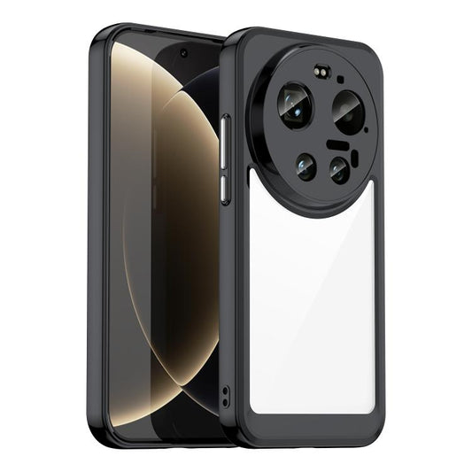For Xiaomi 17 Ultra Colorful Series Acrylic Hybrid TPU Phone Case(Black)