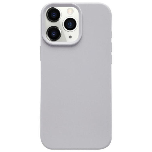 For iPhone 11 Pro Max Dopamine Simple Imitation Liquid Silicone Phone Case(Smoky Blue)
