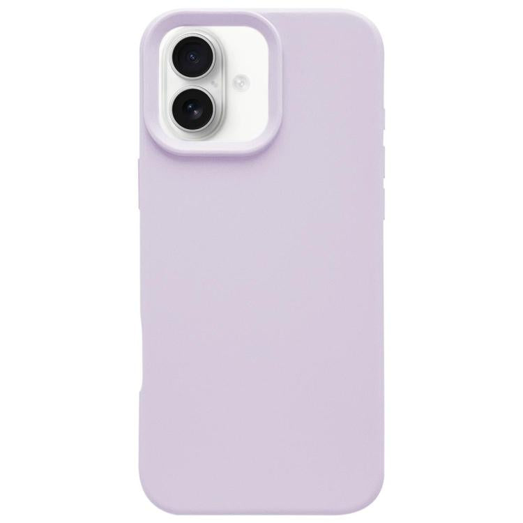 For iPhone 17 Dopamine Simple Imitation Liquid Silicone Phone Case(Bean Purple)