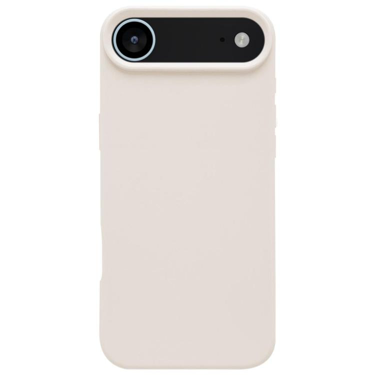 For iPhone Air Dopamine Simple Imitation Liquid Silicone Phone Case(Cheese White)