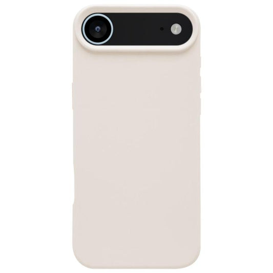 For iPhone Air Dopamine Simple Imitation Liquid Silicone Phone Case(Cheese White)