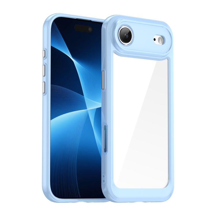 For iPhone Air Colorful Series Acrylic + TPU Phone Case(Blue)