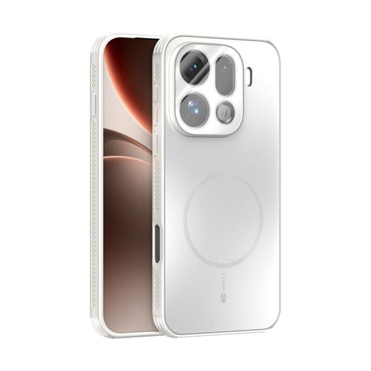 For OPPO Find X9 Pro ABEEL Heat Dissipation Frosted MagSafe Phone Case with Lens Film(White)