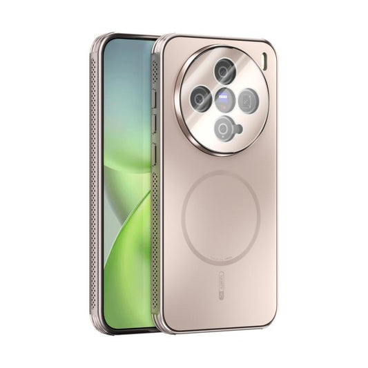 For vivo X200 Pro mini ABEEL Heat Dissipation Frosted MagSafe Phone Case with Lens Film(Rose Gold)