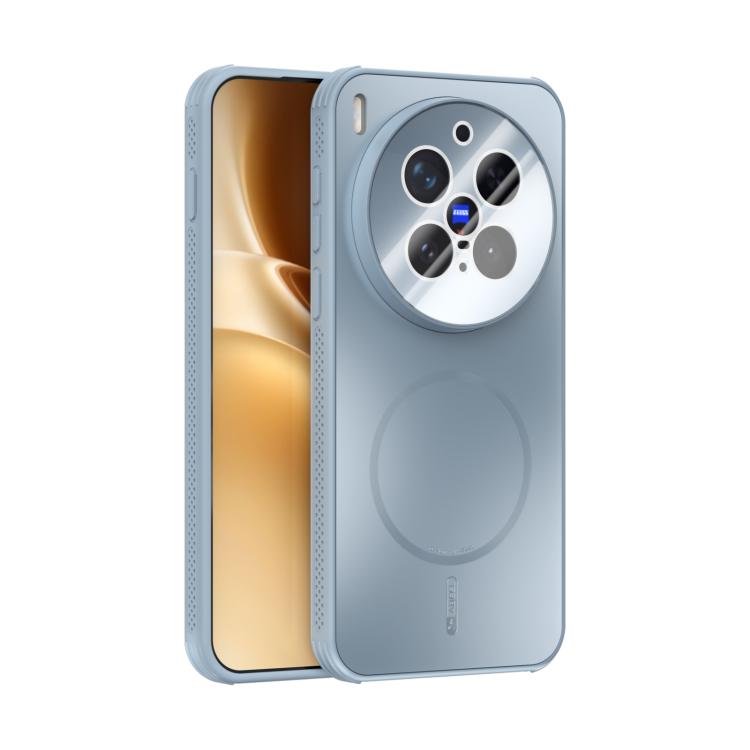 For vivo X300 Pro ABEEL Heat Dissipation Frosted MagSafe Phone Case with Lens Film(Light Blue)