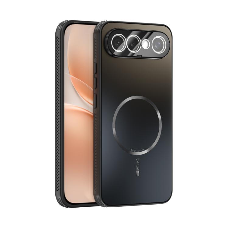 For vivo S50 Pro mini 5G ABEEL Heat Dissipation Frosted MagSafe Phone Case with Lens Film(Black)