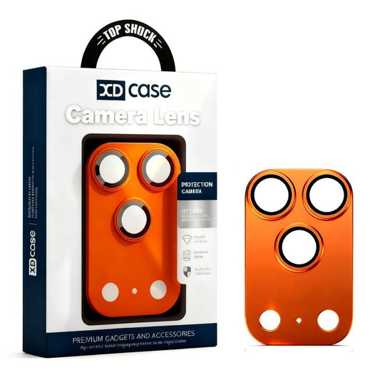For iPhone 17 Pro Max XDcase Armor Full-Coverage Frosted Metal Camera Lens Ring Film(Orange)