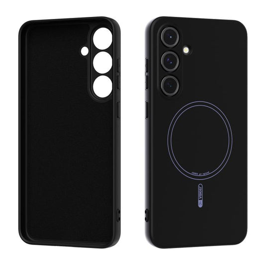 For Samsung Galaxy S24 5G ABEEL Skin-friendly Feel Magsafe Liquid Silicone Phone Case(Black)
